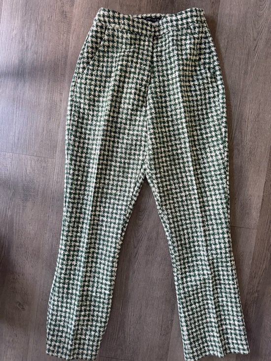 Zara Pants - Green & Cream
